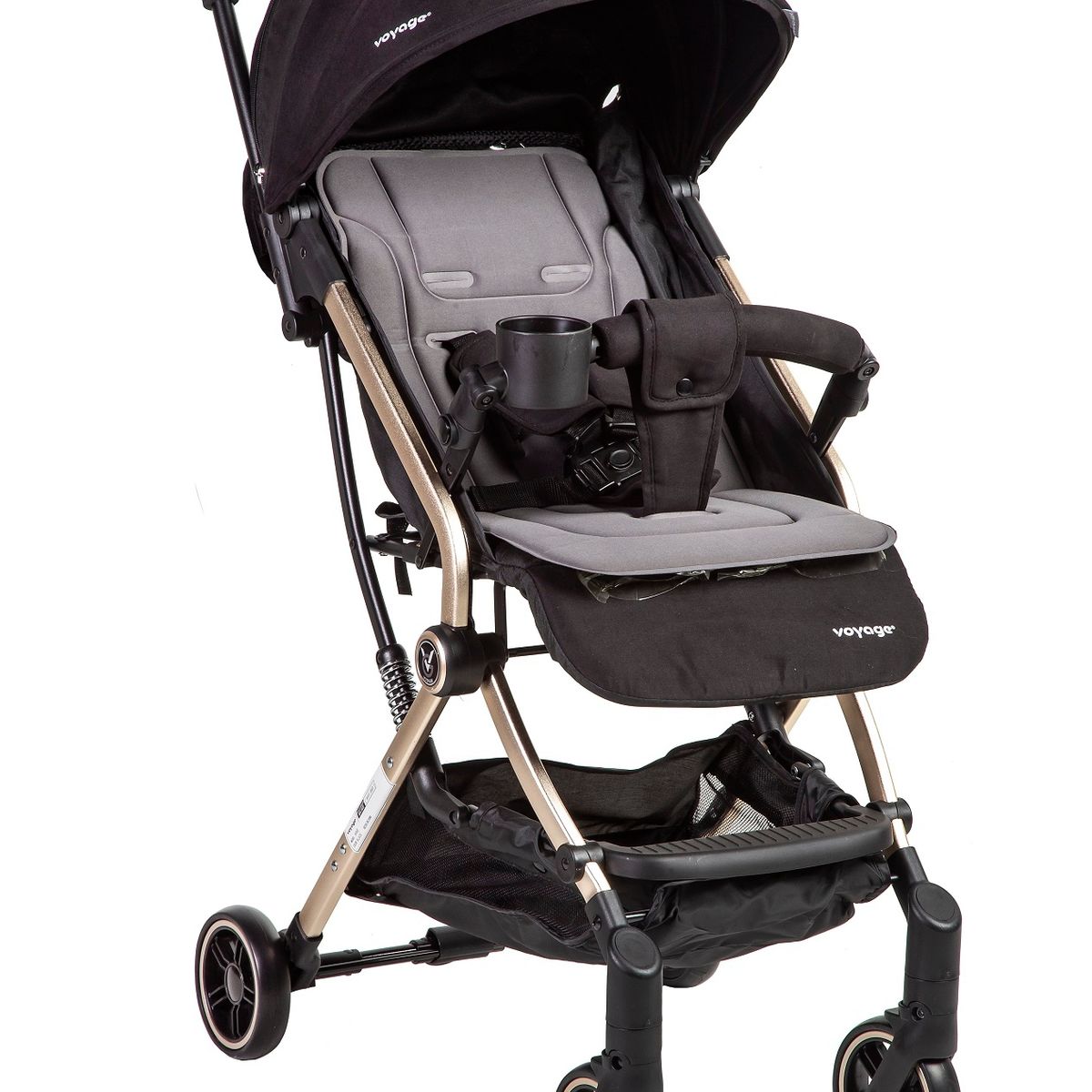 VOYAGE - Coche paseo Maleta Mike Dorado  black