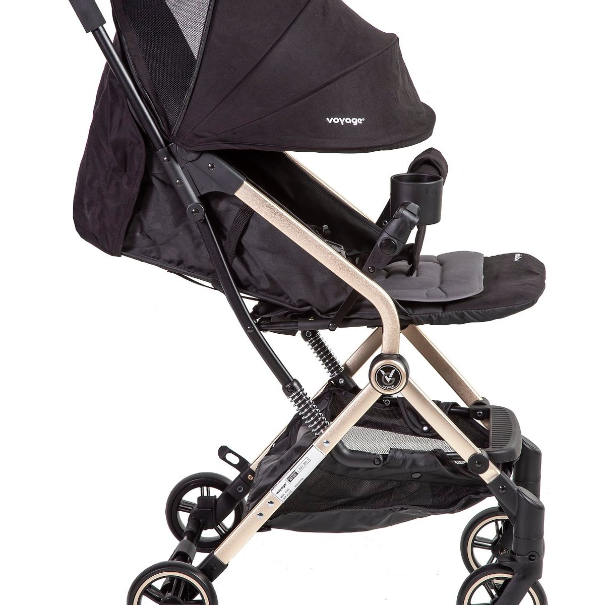 VOYAGE - Coche paseo Maleta Mike Dorado  black