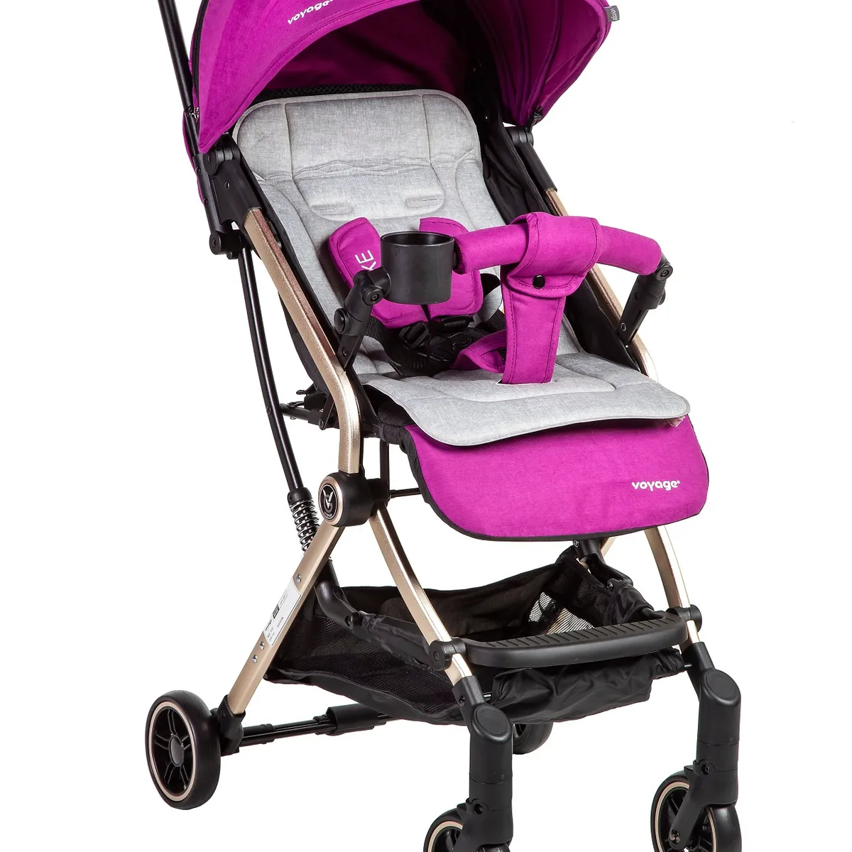 VOYAGE - Coche paseo Maleta Mike Dorado  PINK