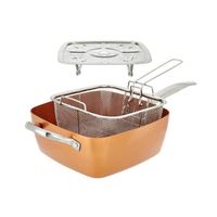 Sartén Cuadrado con Cesta Para Freir Antiadherente