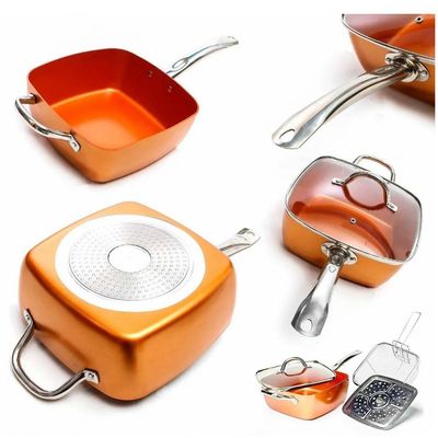 Imagen 2 del producto Sartén Cuadrado con Cesta Para Freir Antiadherente