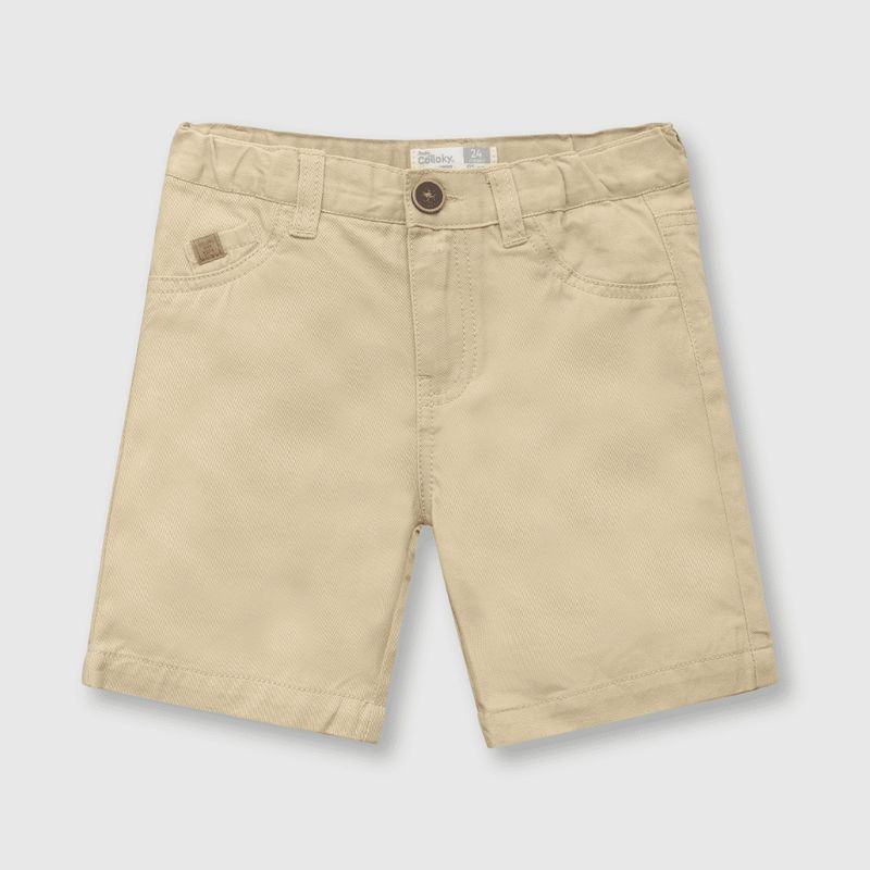 COLLOKY - Bermuda de bebé niño gabardina khaki (3 a 36 meses)