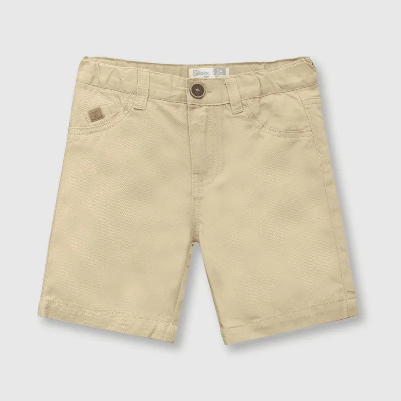COLLOKY - Bermuda de bebé niño gabardina khaki (3 a 36 meses)