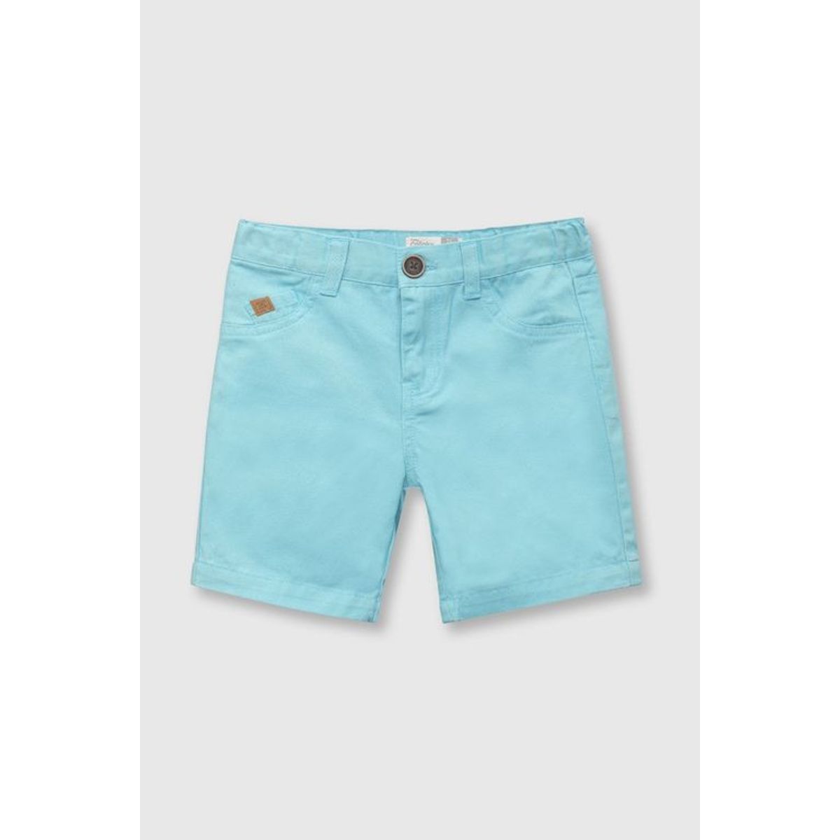 COLLOKY - Bermuda de bebé niño gabardina celeste (3 a 36 meses)