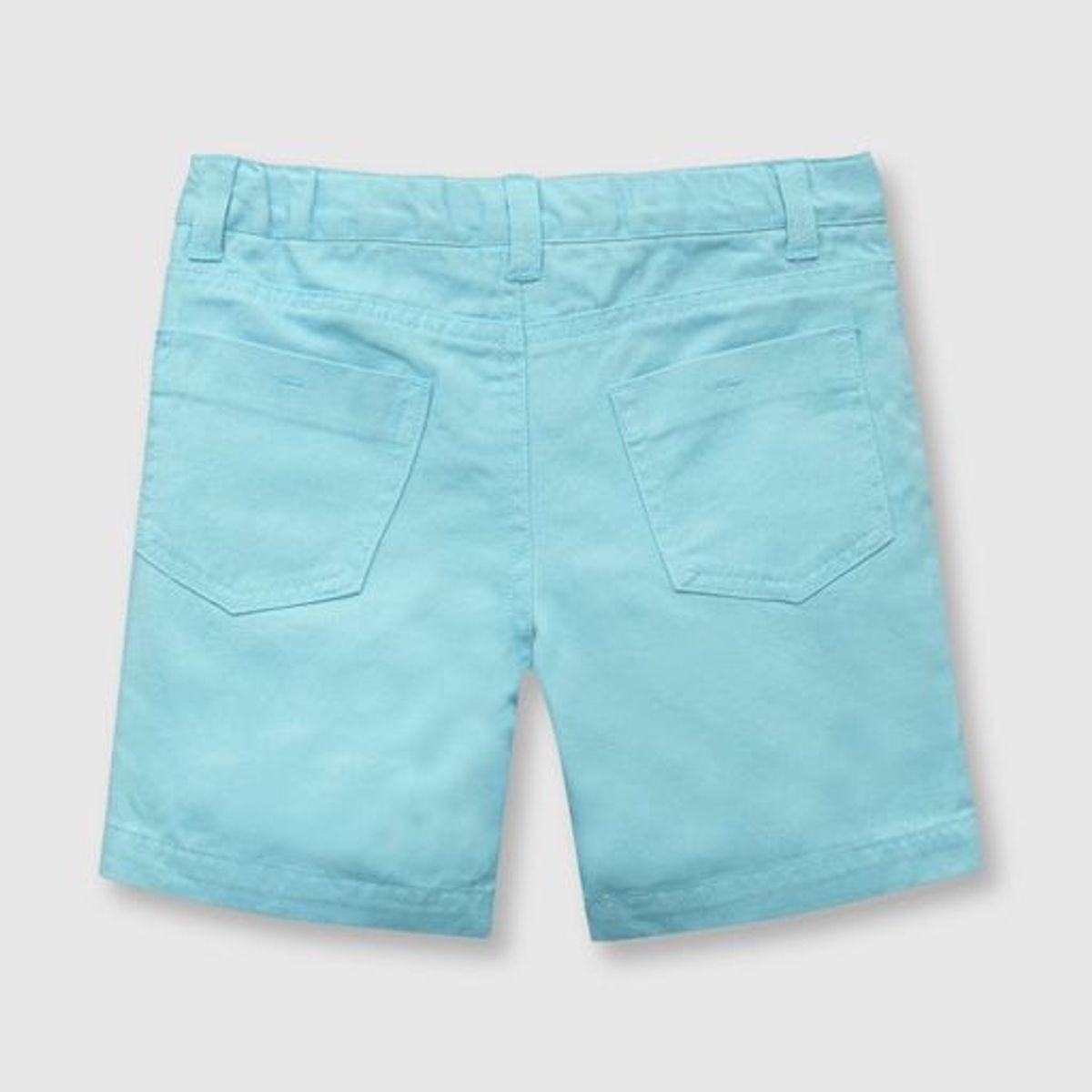 COLLOKY - Bermuda de bebé niño gabardina celeste (3 a 36 meses)