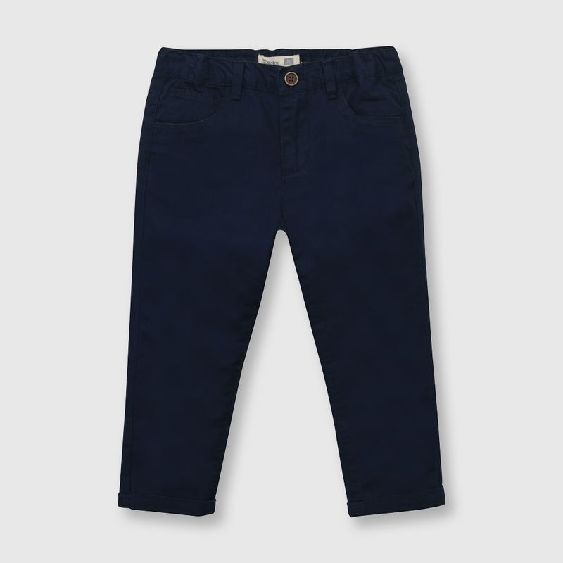 COLLOKY - Pantalón de bebé niño gabardina navy (3 a 36 meses)