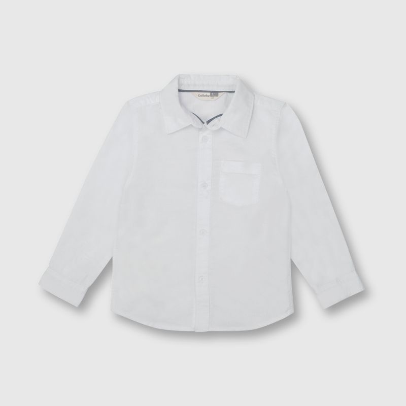COLLOKY - Camisa de niño clásica blanco / white (2 a 12 años) 12 12