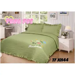 GENERICO - Cobertor Quilts de verano Cubrecamas 2 Plazas Verde Flor