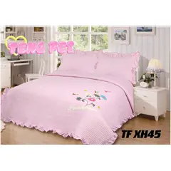 GENERICO - Cobertor Quilts de verano Cubrecamas 2 Plazas Rosado Flor
