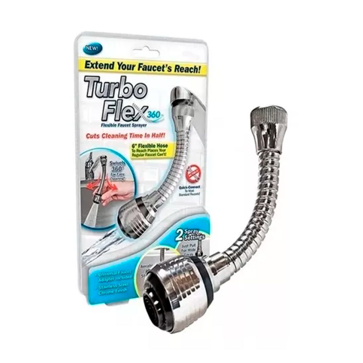 GENERICO - Mangueras Adaptador Flexible Lavaplatos Cocina Turbo Flex