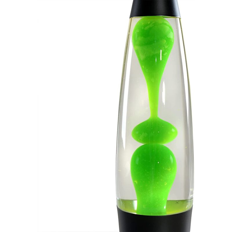 GENERICO - Lámpara De Lava Grande 34 Cm con Base Negra Color Verde