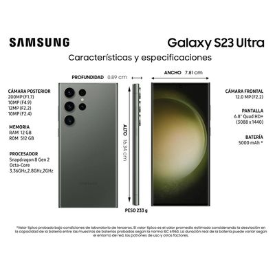 Imagen 2 del producto Galaxy S23 Ultra 5G 512GB - Reacondicionado - Verde