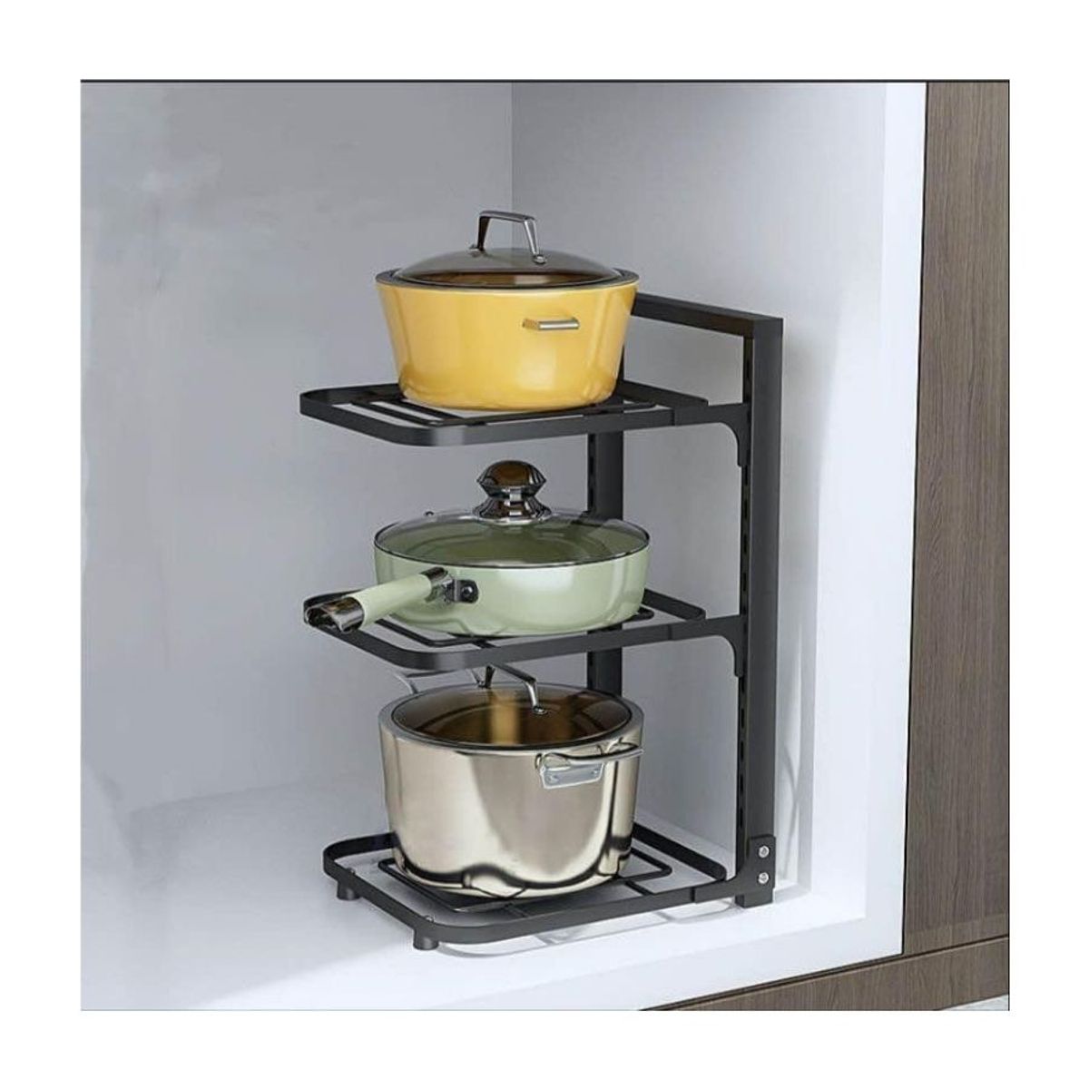 GENERICO - Organizador Estante Multiuso Cocina Platos Ollas 3 Niveles