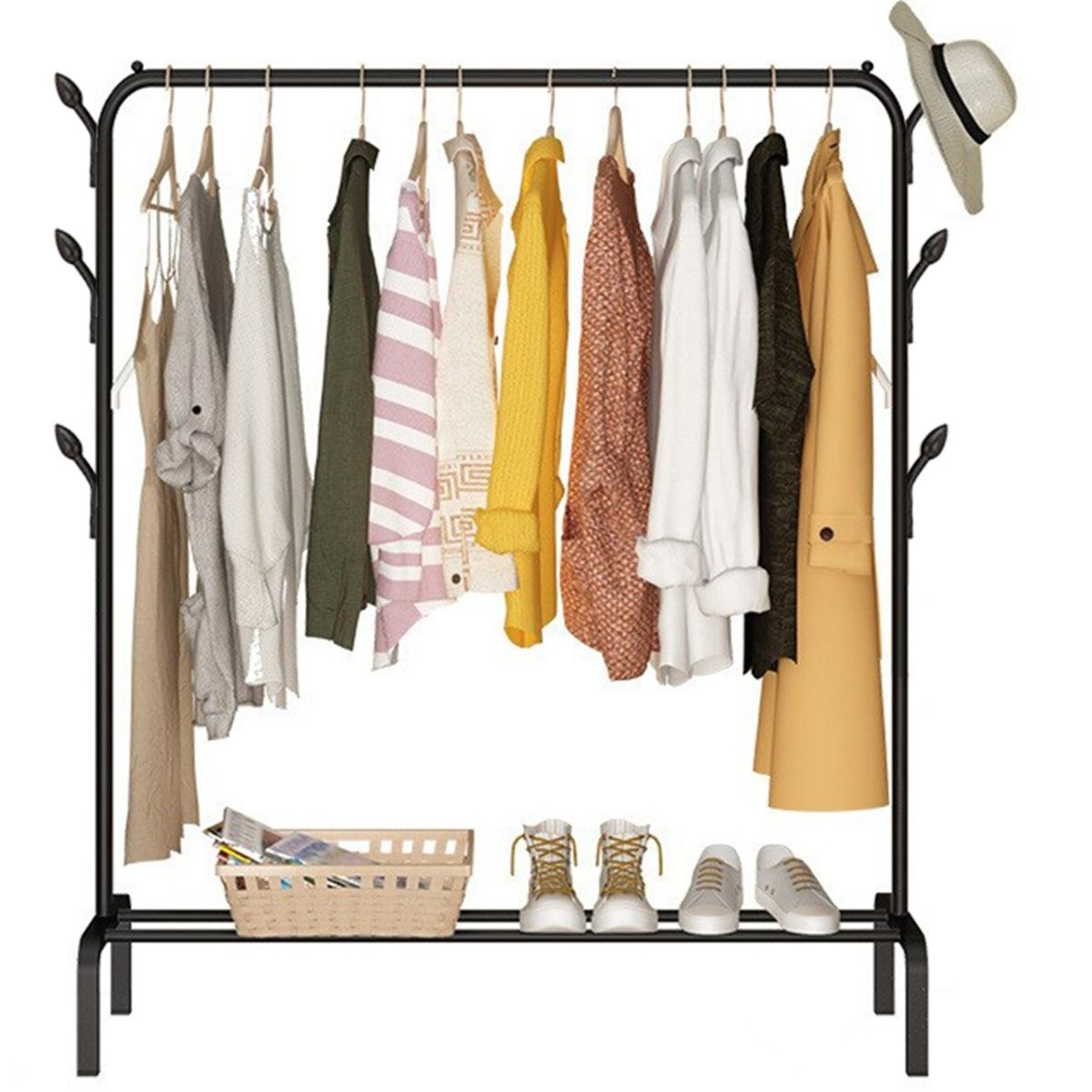 GENERICO - Perchero Metálico 3 En 1 Exhibición Organizador Hogar