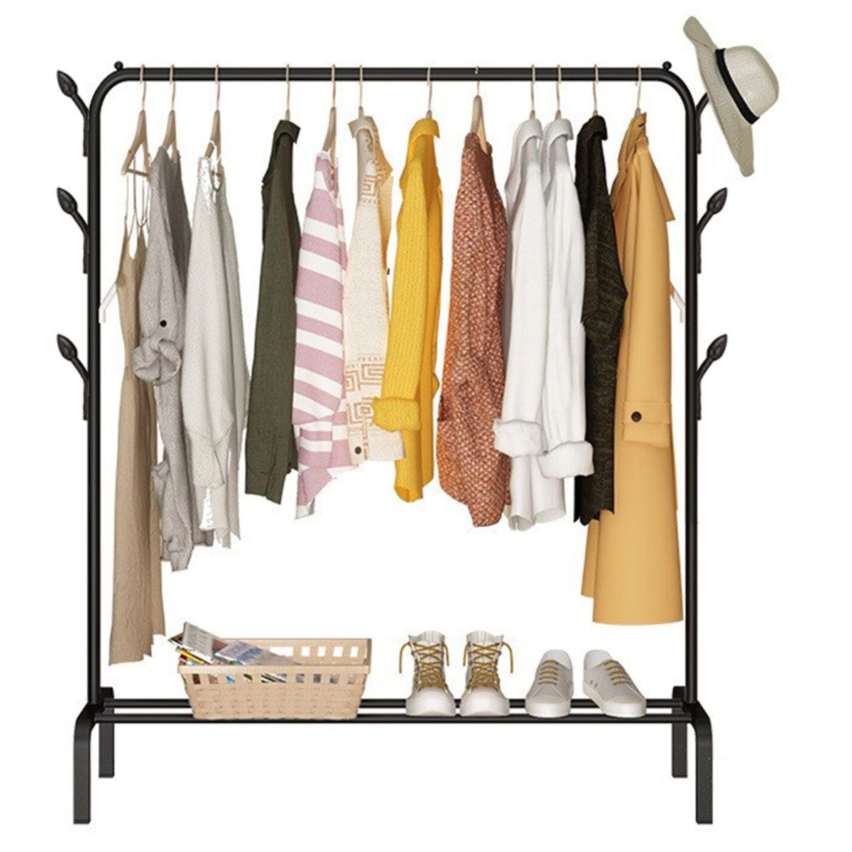 GENERICO - Perchero Metálico 3 En 1 Exhibición Organizador Hogar