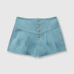 COLLOKY - Short de niña gabardina petroleo (2 a 12 años) 2-3 Años