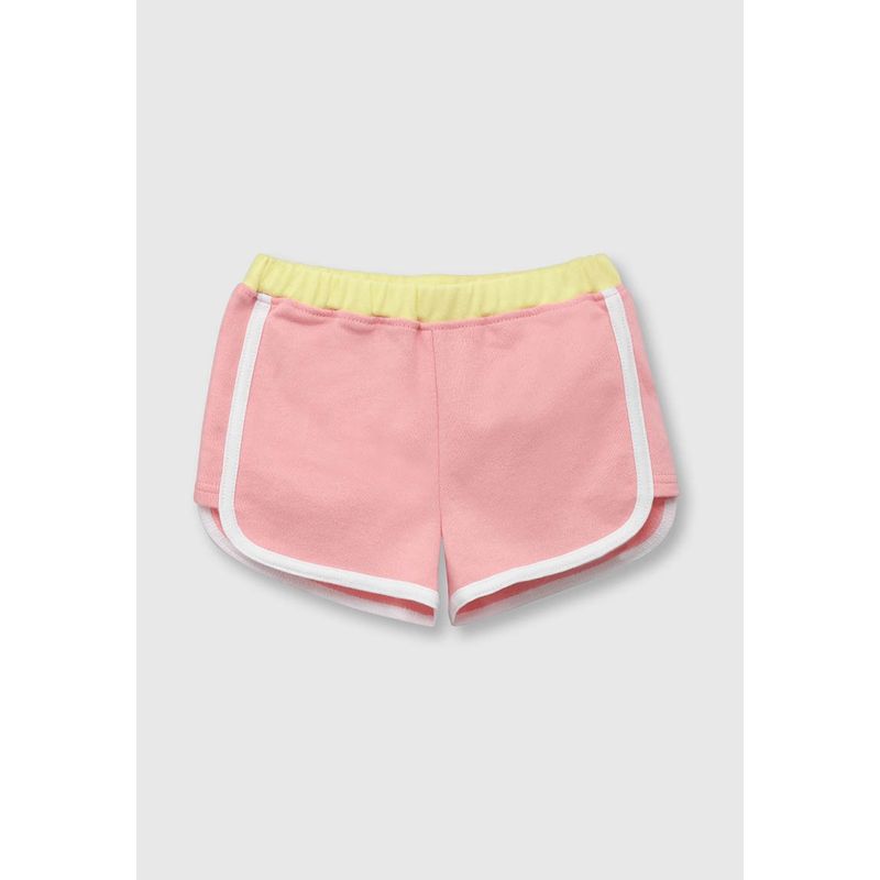 COLLOKY - Short de bebé niña bloques dark rose (3 a 36 meses)