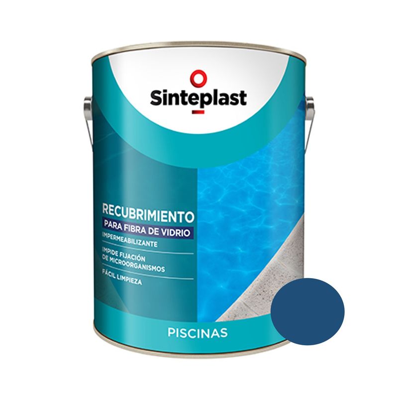 SINTEPLAST - Pintura Piscinas premium Fibra Azul Intenso 4 LT