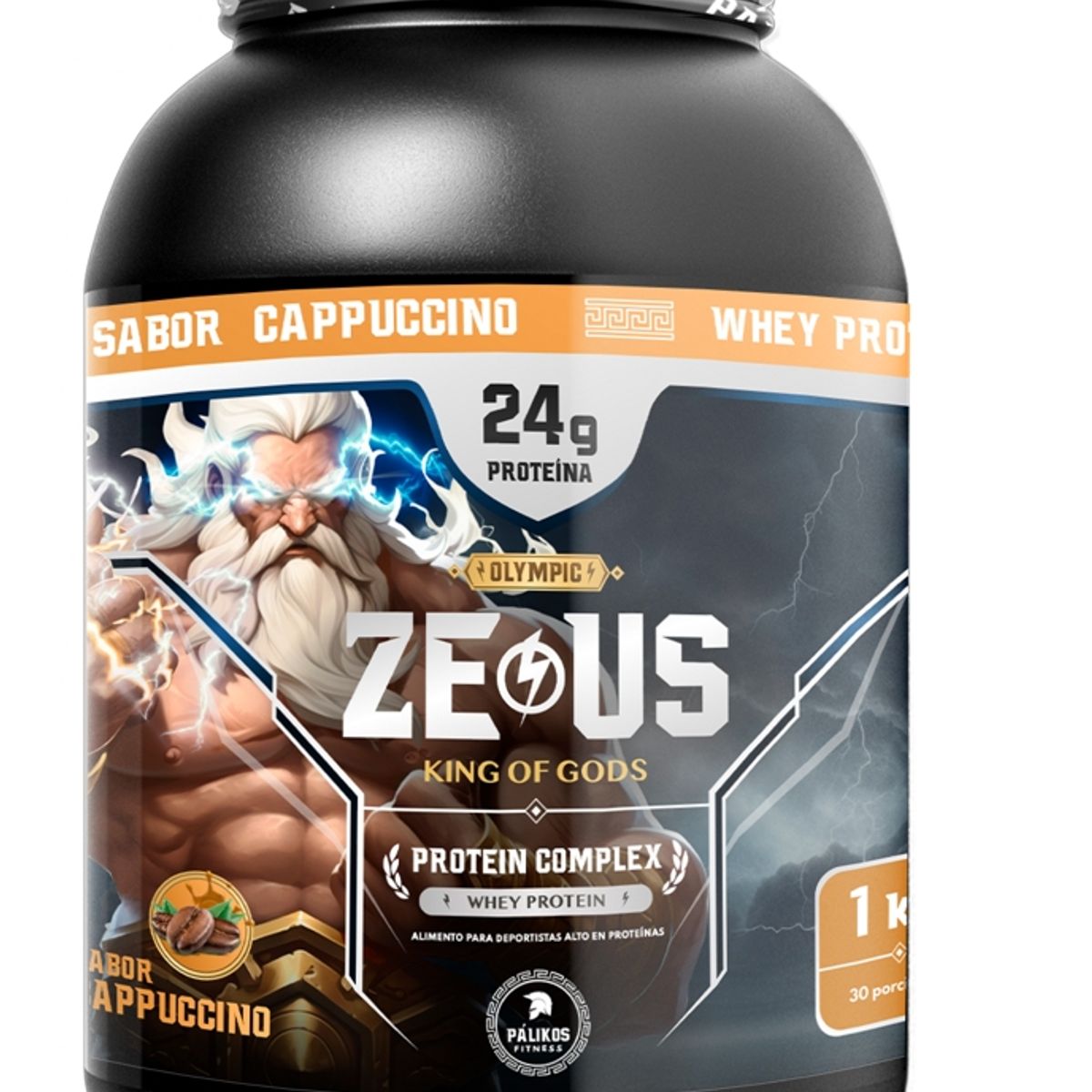 PALIKOS FITNESS - Proteina 1kg Whey Complex / Sabor Cappuccino/ 30 servicios.