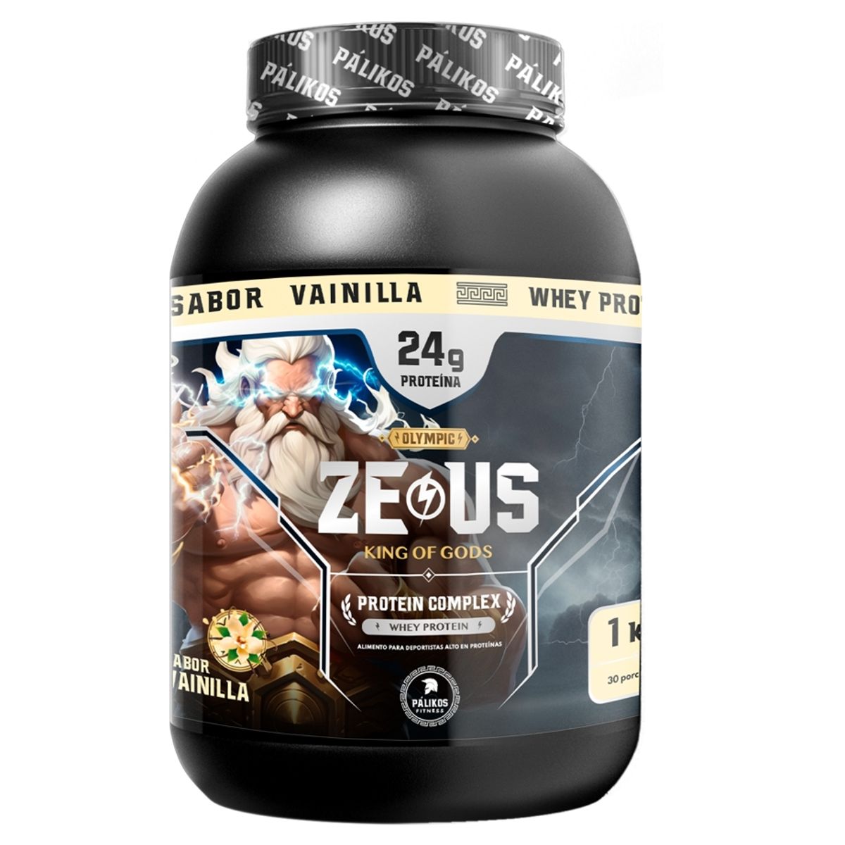 PALIKOS FITNESS - Proteina 1kg Whey Complex / Sabor Vainilla/ 30 servicios.