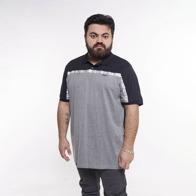 GANGSTER - Plus Polera Cuello Dynamo Negro