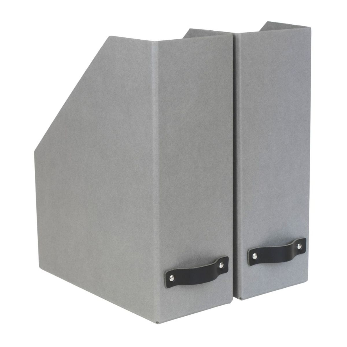 BIGSO - Set 2 Porta Revistas William Papel laminado Gris Bigso®