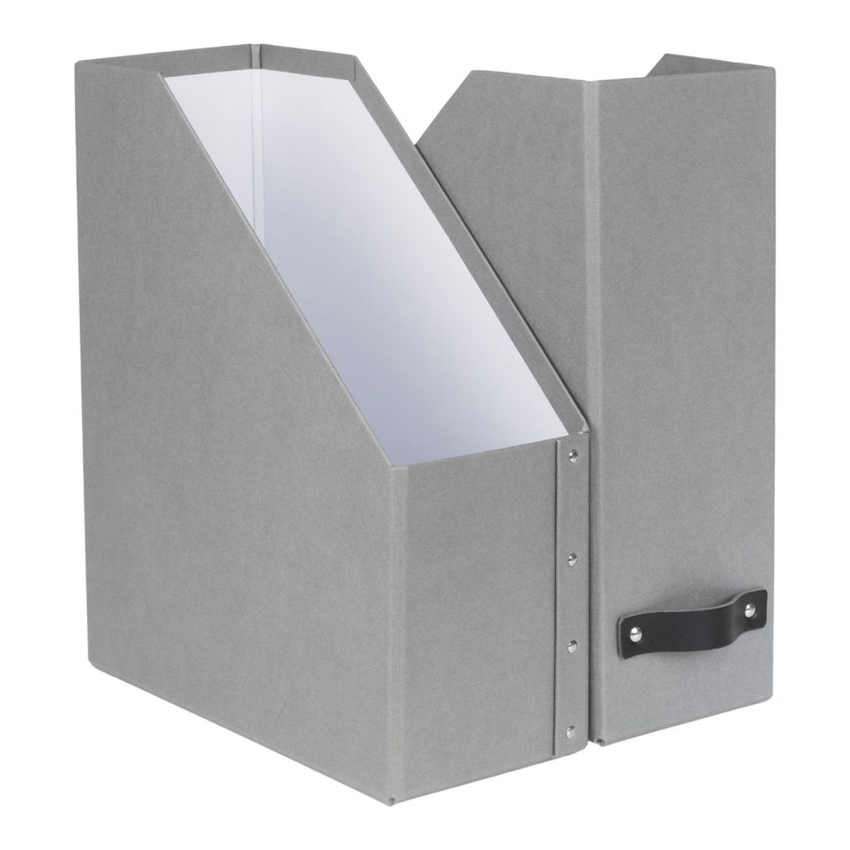 BIGSO - Set 2 Porta Revistas William Papel laminado Gris Bigso®