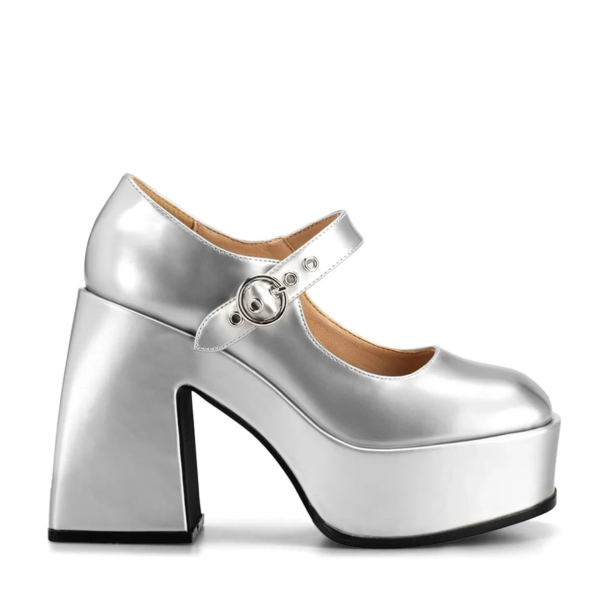 WEIDE - Zapato Taco Alto  Plateado Casual YL52 Weide