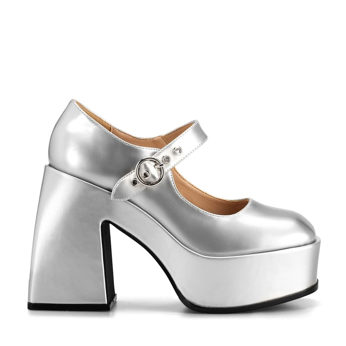 WEIDE - Zapato Taco Alto  Plateado Casual YL52 Weide