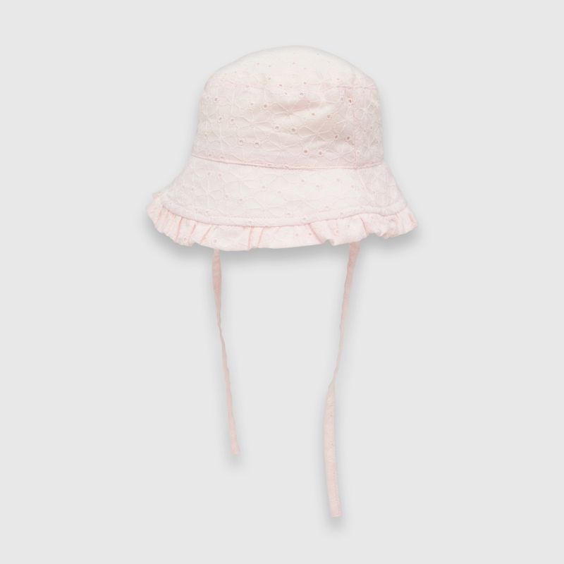 COLLOKY - Sombrero de bebé niña de brodery pink / rosado (0 a 9 meses) S