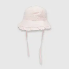 COLLOKY - Sombrero de bebé niña de brodery pink / rosado (0 a 9 meses) S
