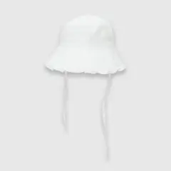 COLLOKY - Sombrero de bebé niña de brodery blanco / white (0 a 9 meses) M