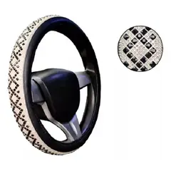 GENERICO - Funda Cubre Volantes Auto Diamante Redondo Luxury 216071