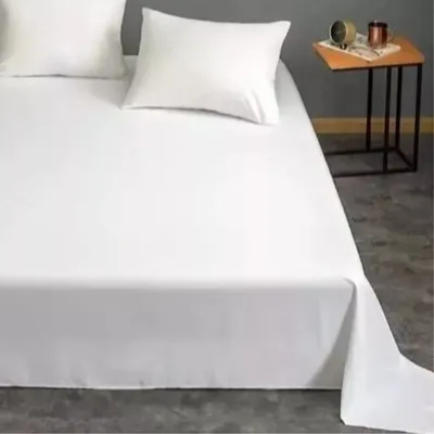 Imagen 2 del producto Juego De Sábanas 2 Plazas Algodón 144 Hilos Blanco