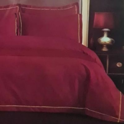 Imagen 2 del producto Juego De Sábanas 2 Plazas Algodón 144 Hilos Burdeo