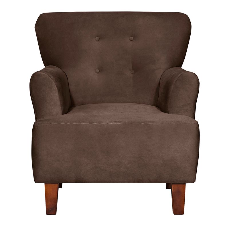 MASEL - Sillon 1c York Felpa Chocolate 75x55x95