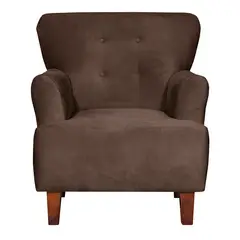 MASEL - Sillon 1c York Felpa Chocolate 75x55x95