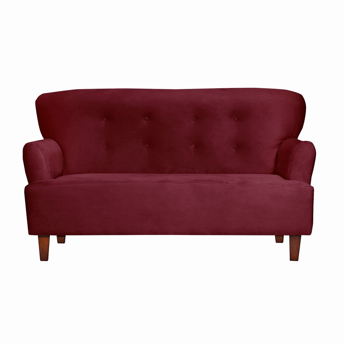 MASEL - Sofa 2c York Felpa   Burdeo150x80x95.