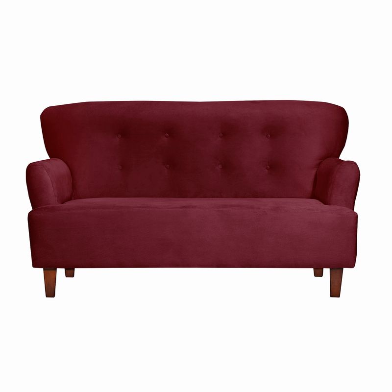 MASEL - Sofa 2c York Felpa   Burdeo150x80x95