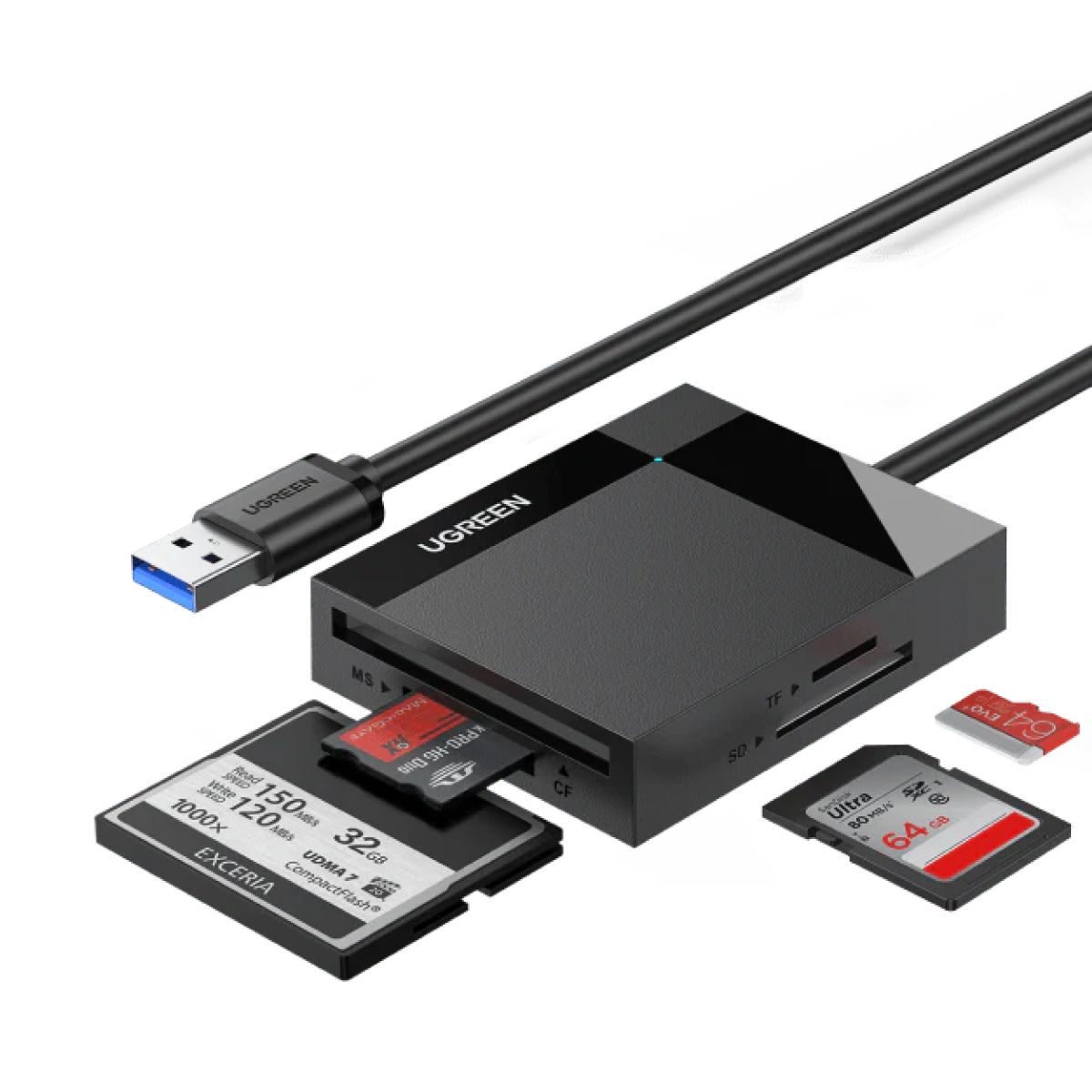 UGREEN - UGREEN Lector de Tarjetas SD/TF 4 en 1
