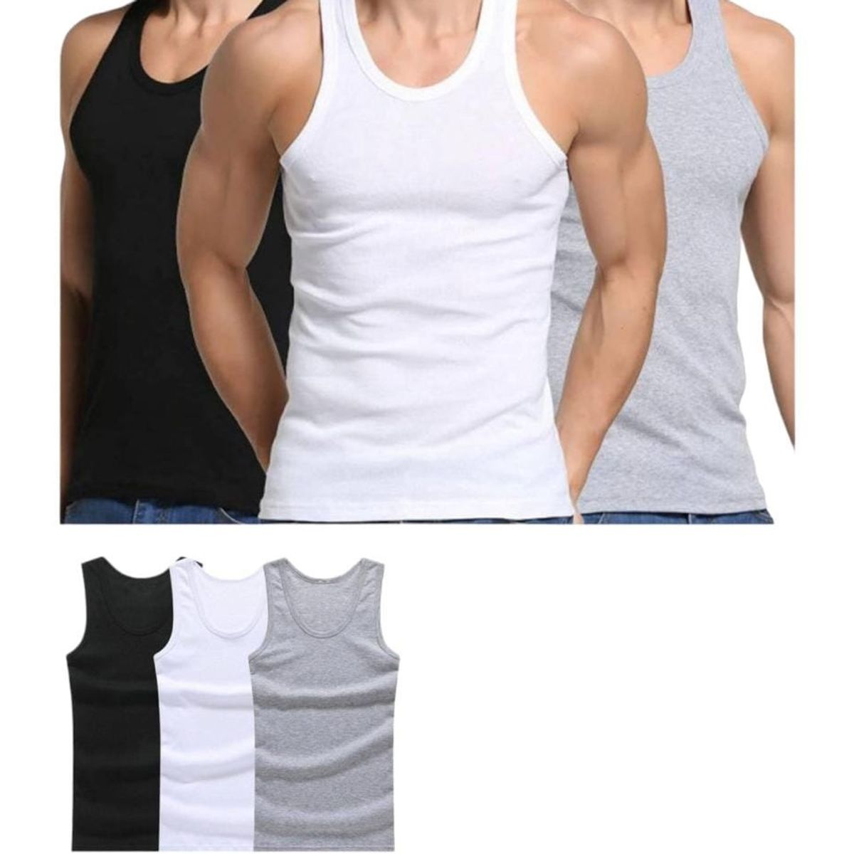 AGW - Pack 3 Poleras Musculosas Hombre