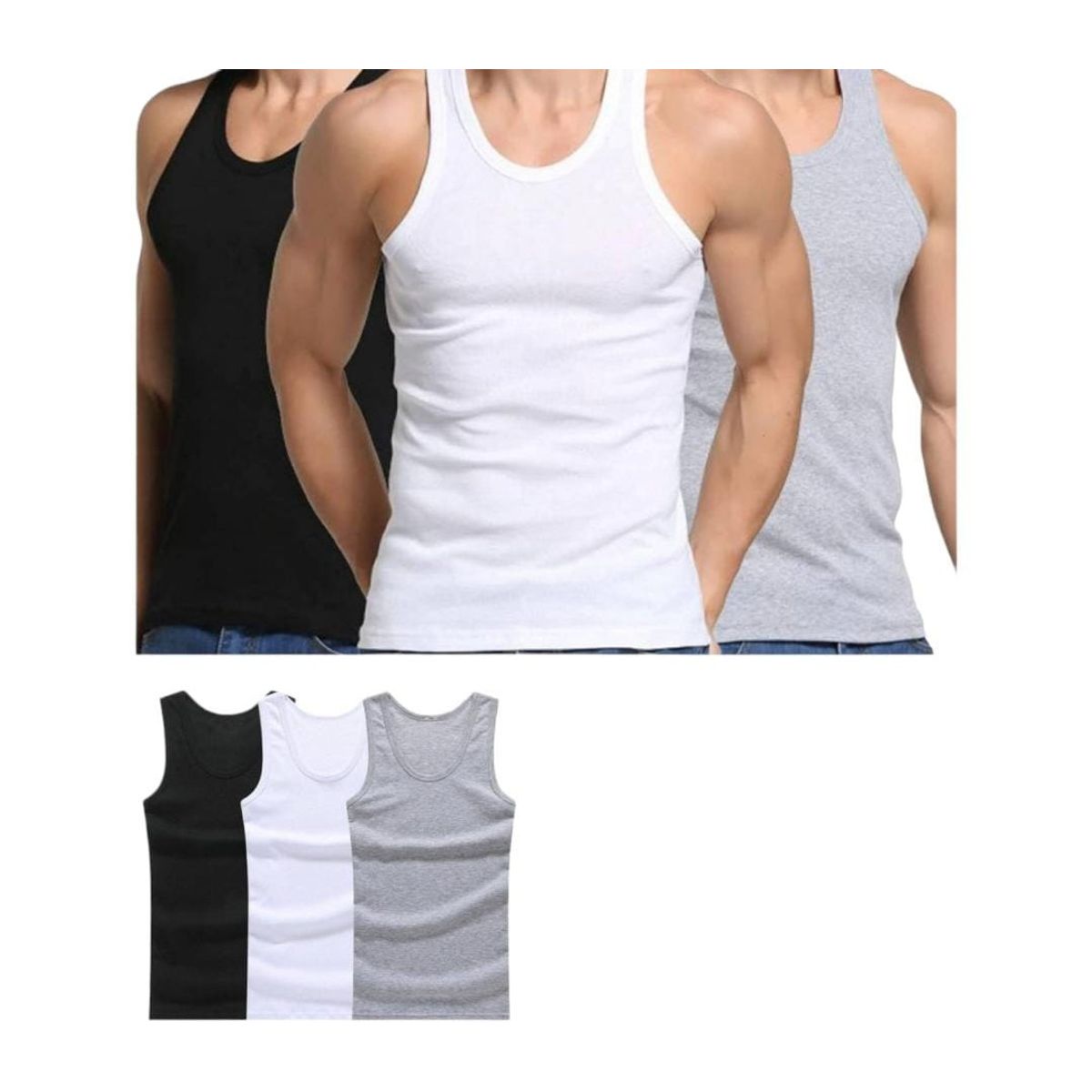 AGW - Pack 3 Poleras Musculosas Hombre