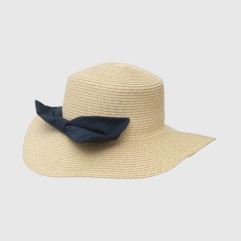 COLLOKY - Sombrero de niña de rafia beige (2 a 12 años) L