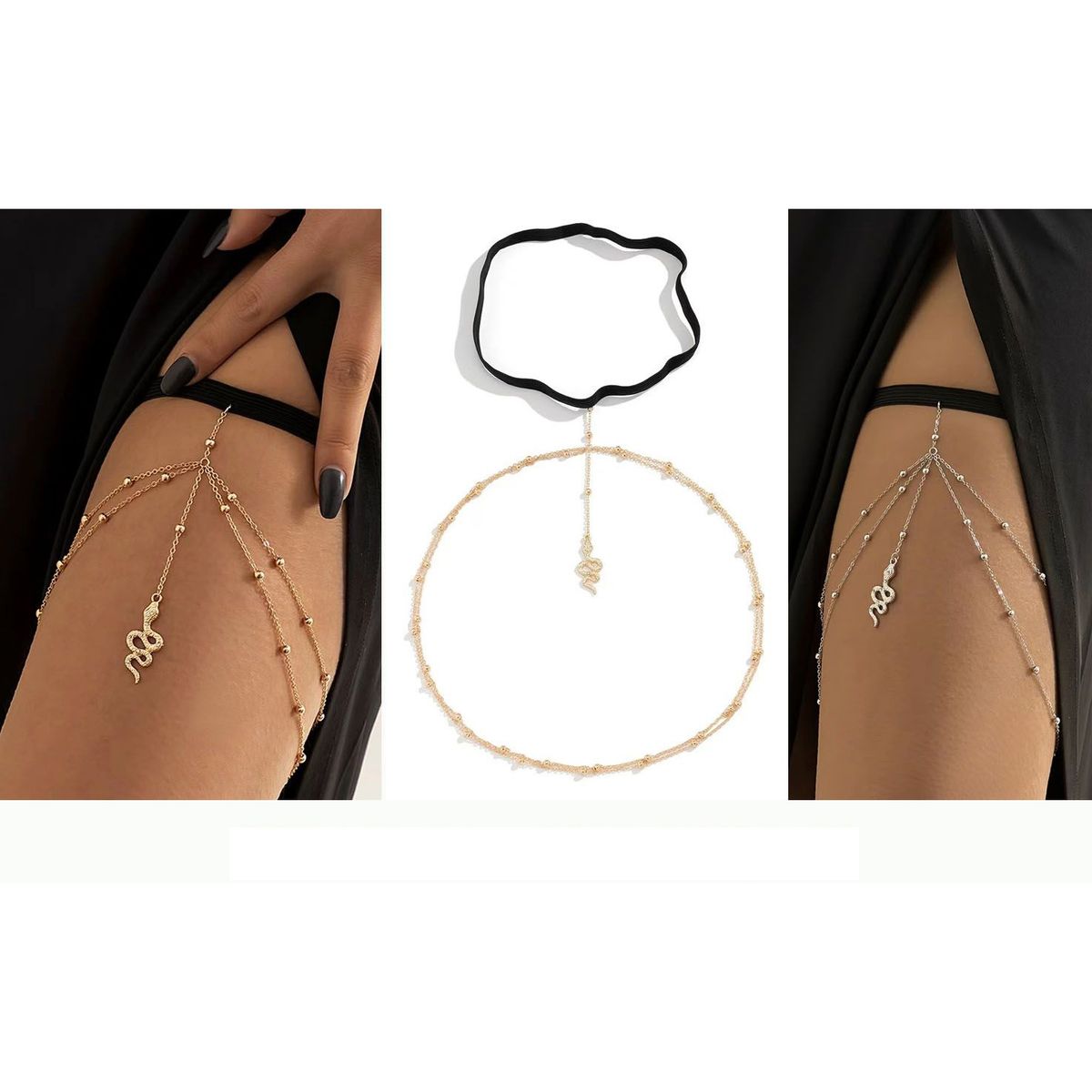 GENERICO - Cadena  Accesorio  Liguero Para Pierna Bella