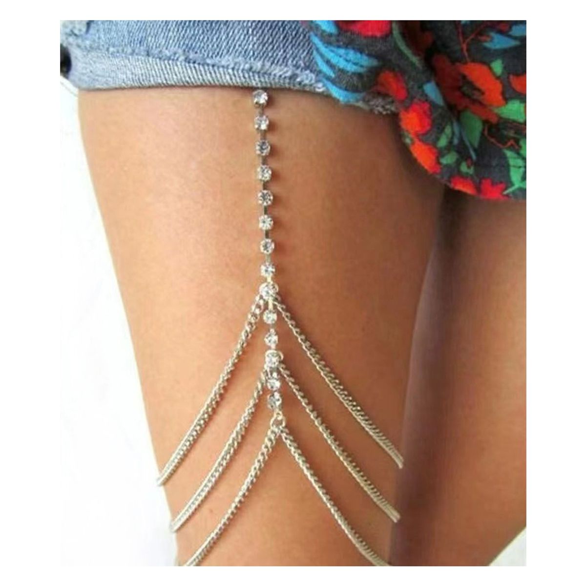 GENERICO - Cadena  Accesorio  Liguero Para Pierna Estilo