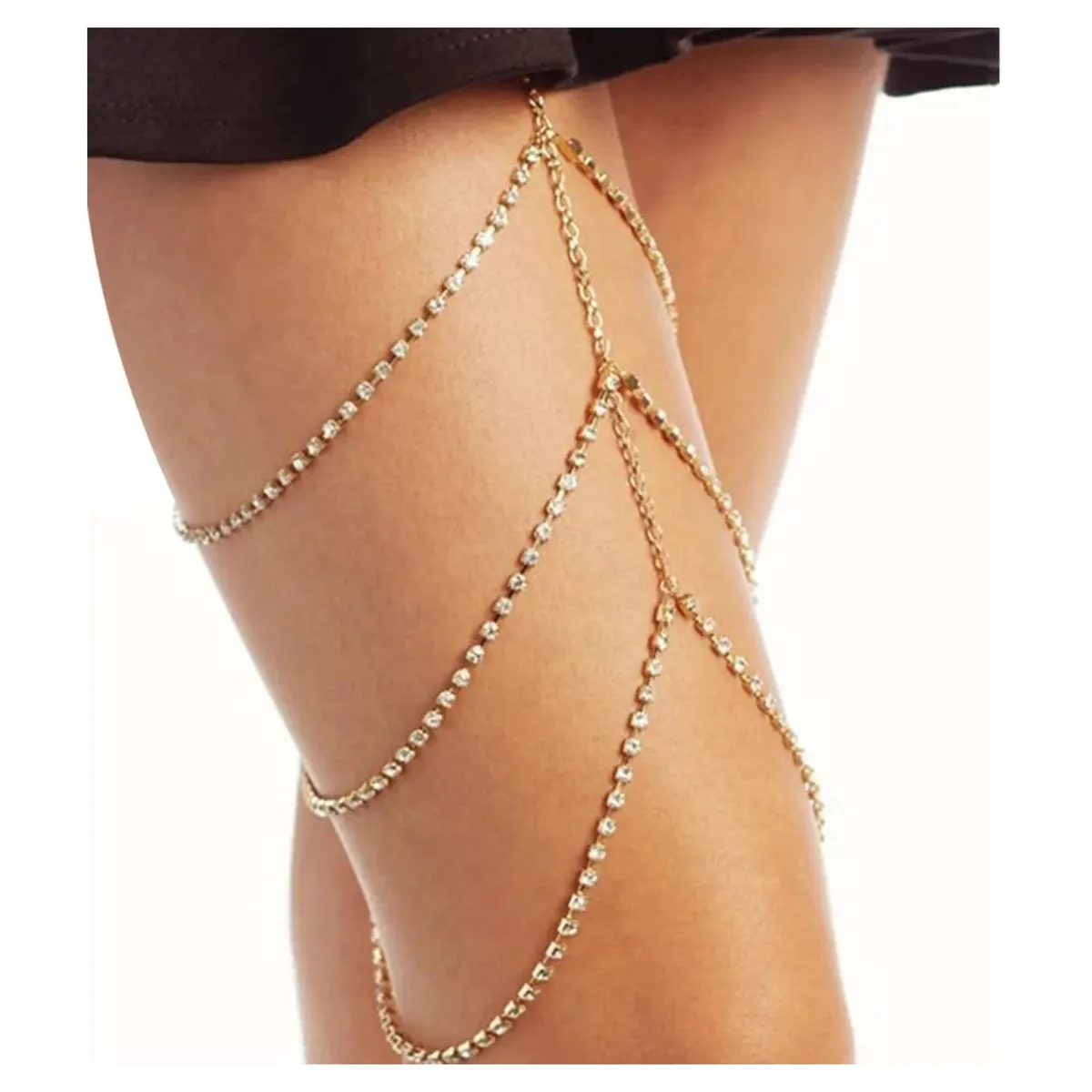 GENERICO - Cadena  Accesorio  Liguero Para Pierna Elsa