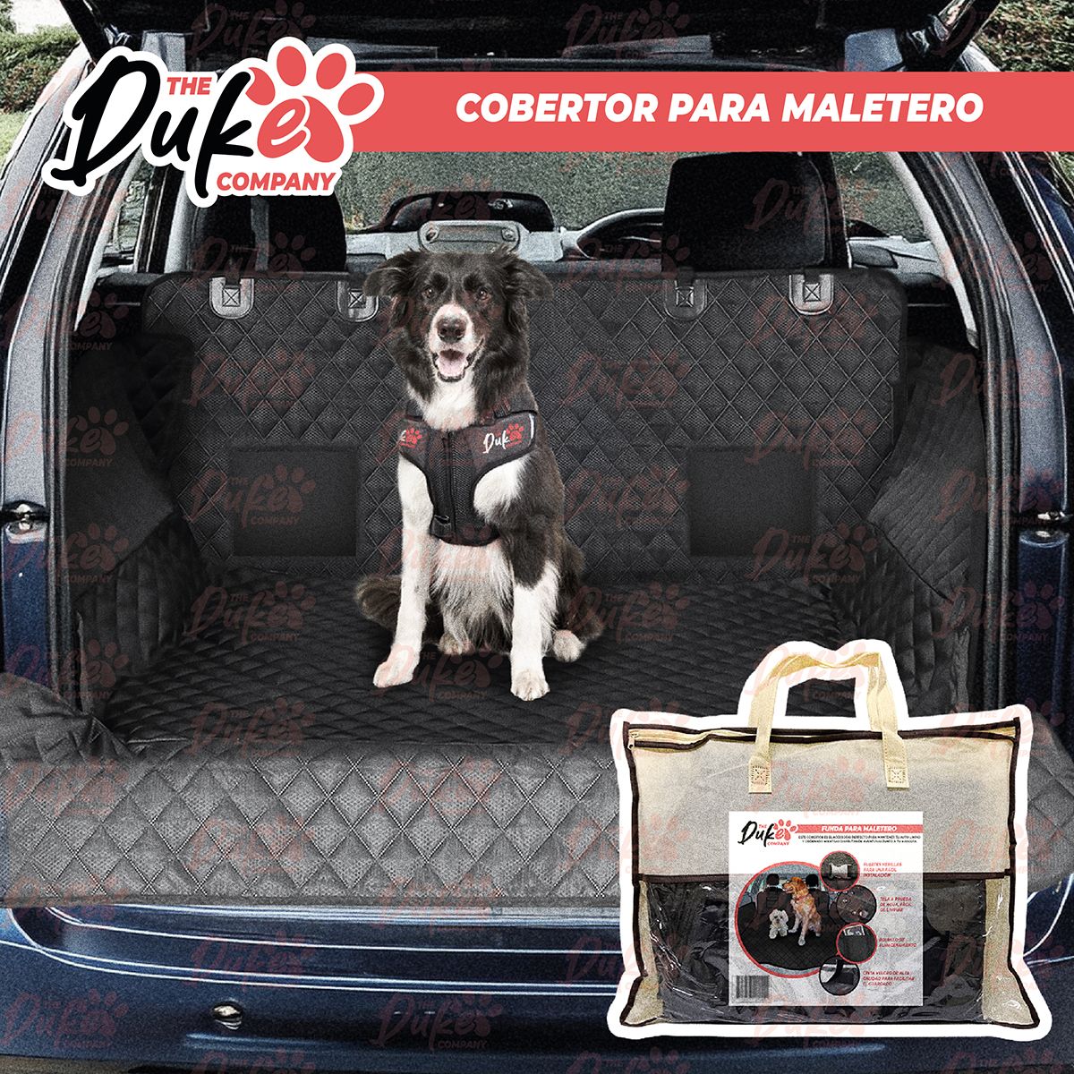 THE DUKE COMPANY - Funda Cobertor Maletero Auto Para Mascotas Duke Asiento