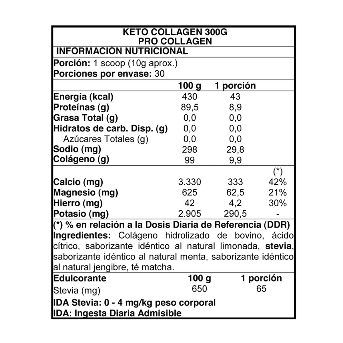 PRO COLLAGEN - Keto Collagen 300 grs - Procollagen