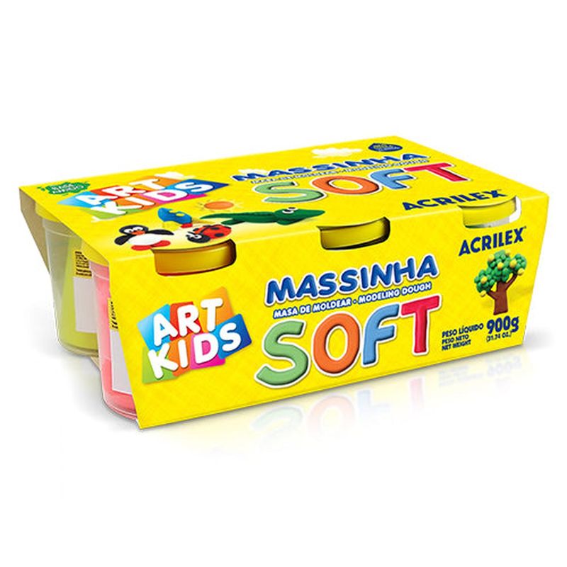 GENERICO - MASA DE MODELAR SOFT 6 COLORES 900 GRS
