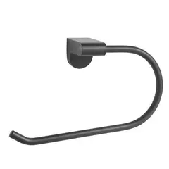 STRETTO - Ganchera Percha Colgador Toallero Cromado Modelo Dessin Negro